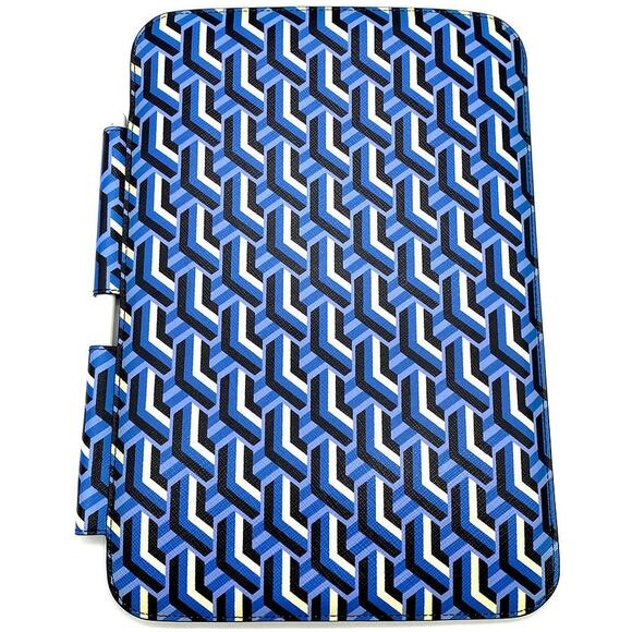 154. Prada Saffiano Leather Geometric Pattern iPad Case - Picture 7 of 14